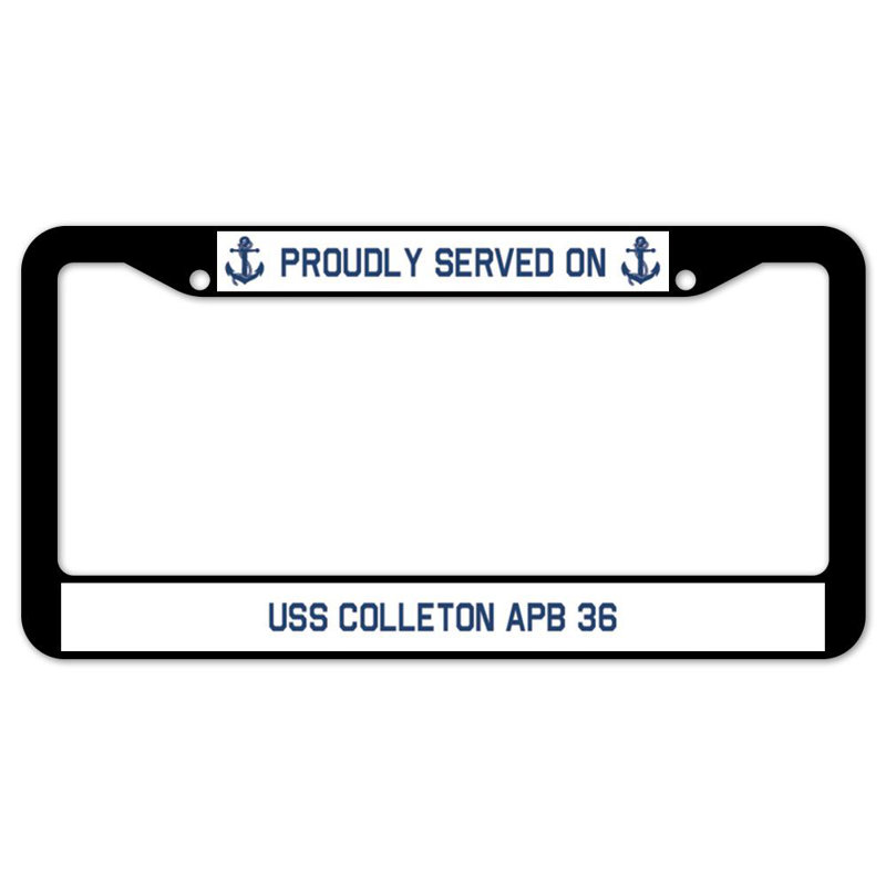 Fièrement servi sur un cadre de plaque USS COLLETon APB 36