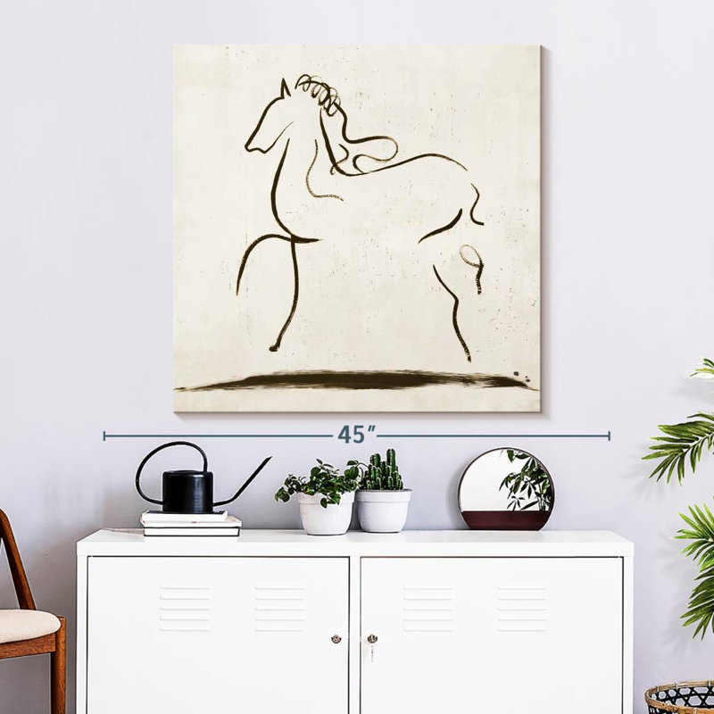 Illustration d'un cheval Brampt, H 33 po x l 33 po