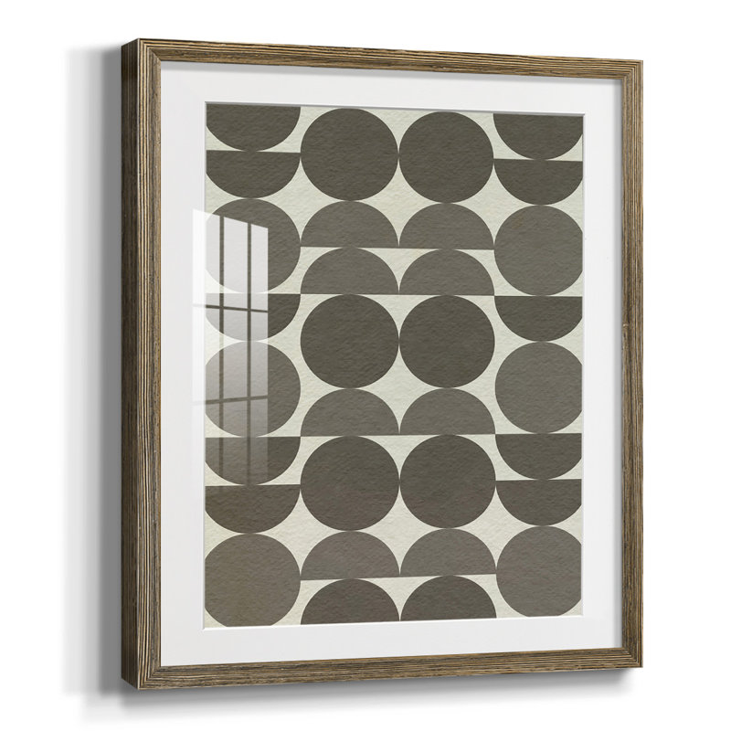 «Soft Abstraction II», reproduction encadrée, Papier avec cadre noyer, Blanc