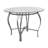 Syracuse Round Glass Dining Table with Bowed Out Metal Frame-1006140197-1006140217