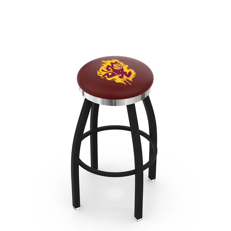 Tabouret de bar pivotant de 30 po NCAA, Chrome, Arizona State University - Sparky