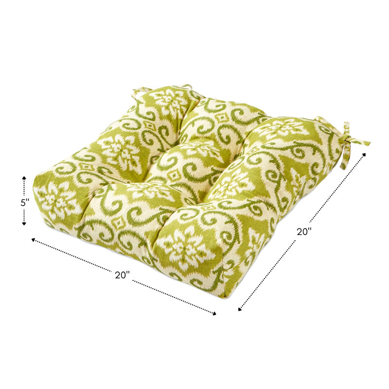 Shipton Outdoor 20'' Dining Chair Seat Cushion, 1, Shoreham Ikat