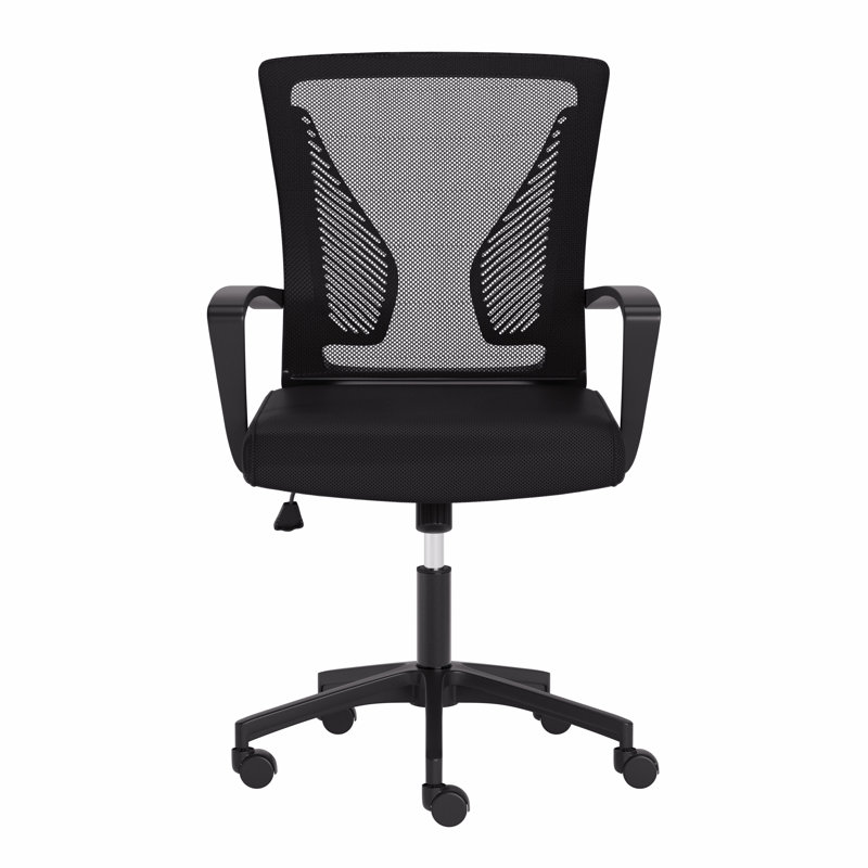 Chaise de bureau Lateasa, Noir, Noir