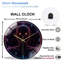 Horloge murale avec yeux brillants - horloge murale moderne en verre 12 po