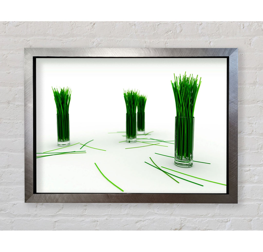 Gerahmter Kunstdruck Wheat Glass Grass