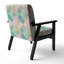 Chaise avec accoudoirs rembourrée en velours multicolore