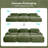 Modular Sleeper Sectional Cloud Couch With Ottoman, Plush Corduroy, No Assembly Required, Big Comfy Couches Set With Fluffy Memory Foam-96588077