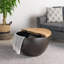 Table basse en bois et fer
