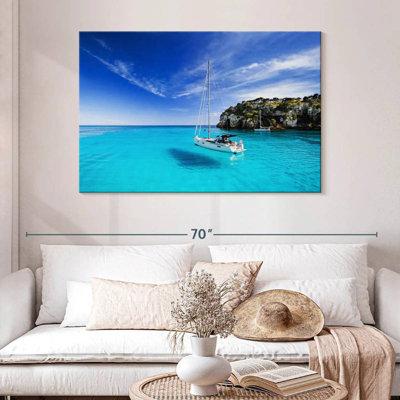 Voilier de l'île de Menorca, H 32 po x l 48 po