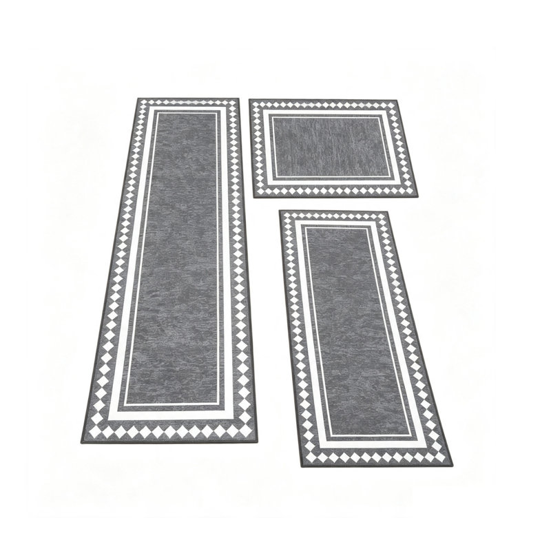 Boho Non Slip Washable Kitchen Rugs for Floor Kitchen Runner Rug Sets of 3