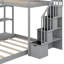 Twin Over Full Bunk Bed With Shelves, Drawers And Stairs-1464808097
