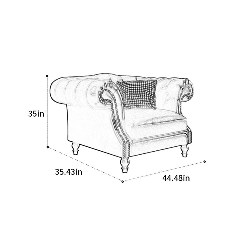 Retro American straight - row sofa