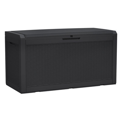 Modern Depo 100 Gallon Water Resistant Polypropylene(PP) Deck Box with Cushion, Lockable by Modern Depo