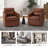 Alfonso 28.74'' Wide Genuine Leather Swivel Barrel Chair with Nailed Trim-1417893657