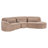 Corbin 123" Modern Curved Compression Sectional Sofa-128582593