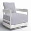 Chaise longue pivotante avec coussins Nicolina