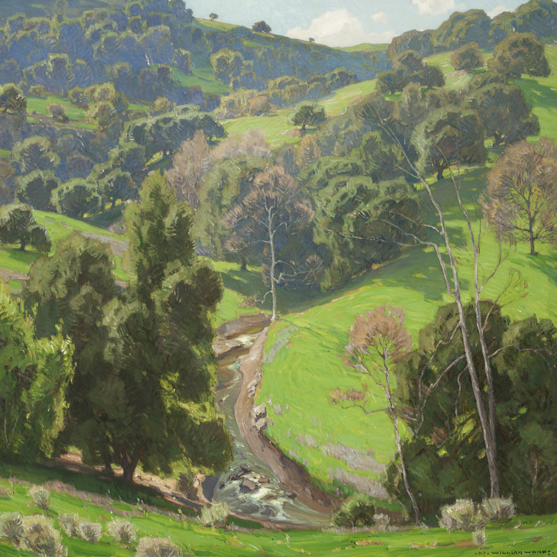 Valleys I by William Wendt - Wrapped Canvas Print, 30 cm H x 30 cm W