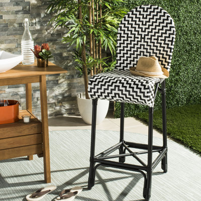 Wilkey 25.6" Patio Bar Stool by Bay Isle Home