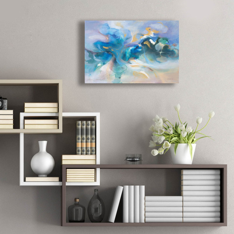 Art mural en verre «Turbulence» par Danhui Nai, H 16 po x l 24 po x P 0,2 po