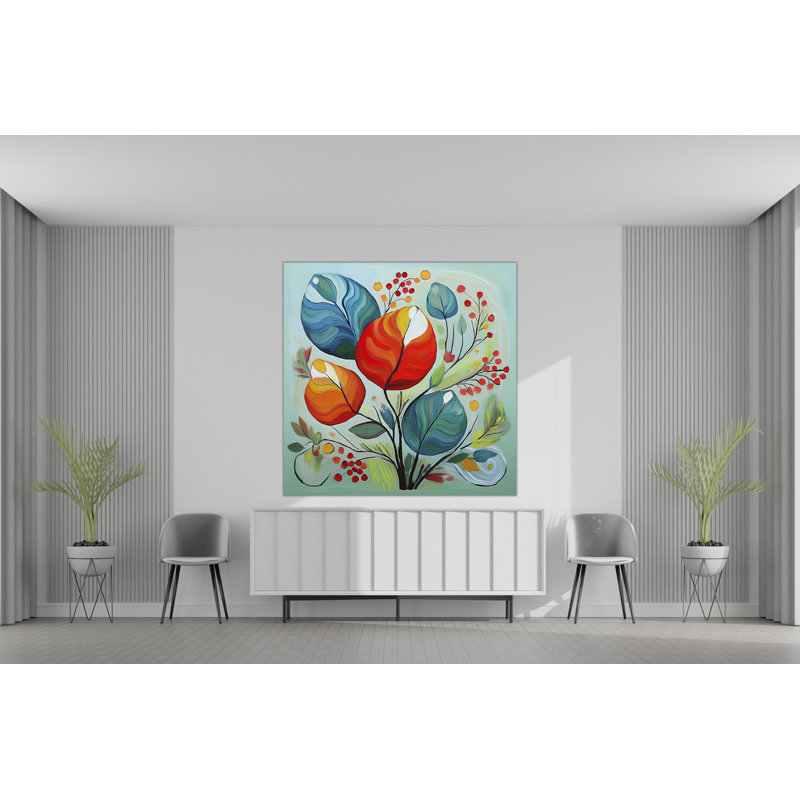 Vibrant Bloom, 24" H x 24" W