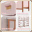 Commode 12 tiroirs avec poches latérales et crochets, commode en tissu pour chambre à coucher, structure en acier robuste, plateau en bois-893548736