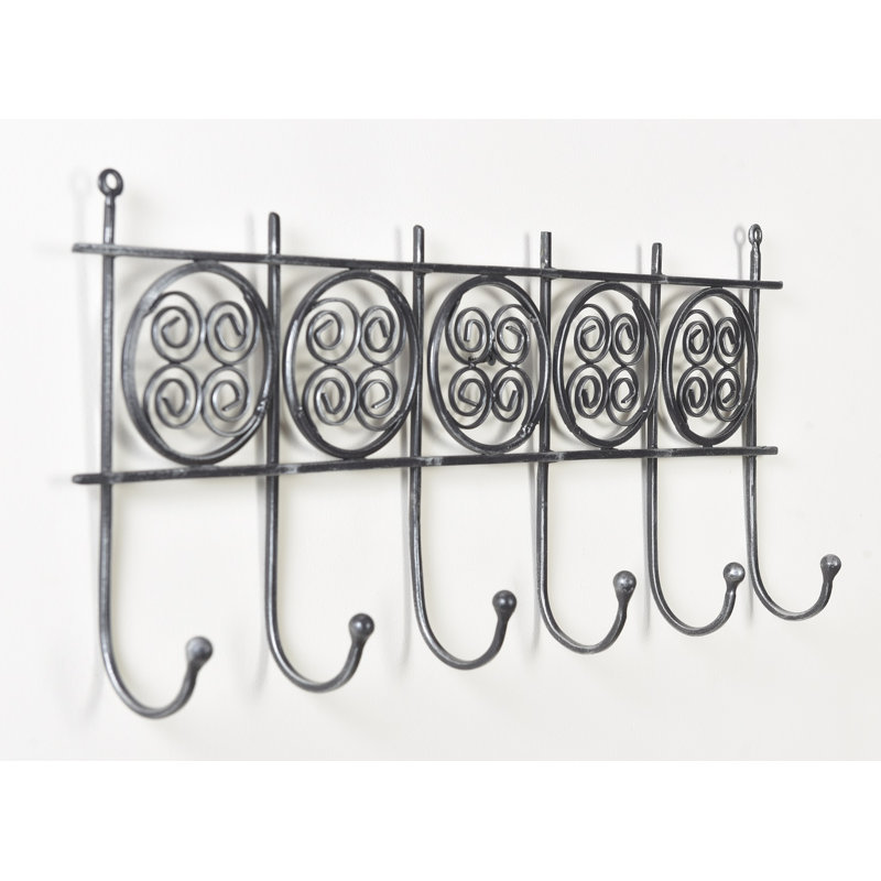 Porte-manteau mural en métal Rogersville, Argent