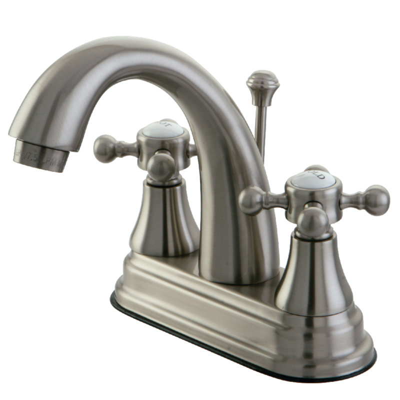 Elizabeth Centerset Bathroom Faucet with Drain Assembly, Brushed Nickel