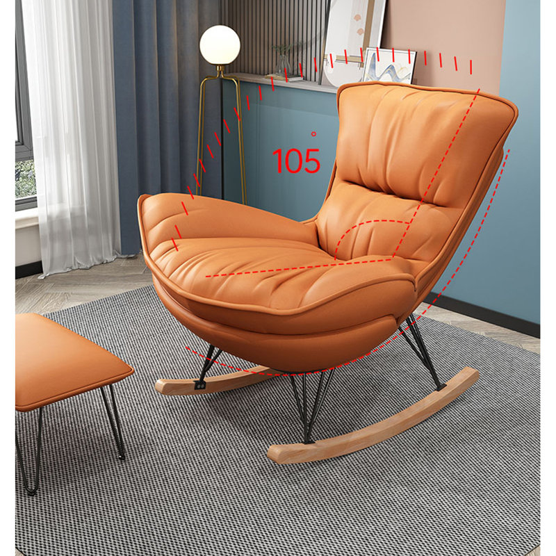 Chaise berçante confortable et respirante, Orange