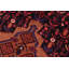Vintage Antique Tabriz Willie Black Red Hand Knotted Wool Runner- 3'7'' X 10'2''