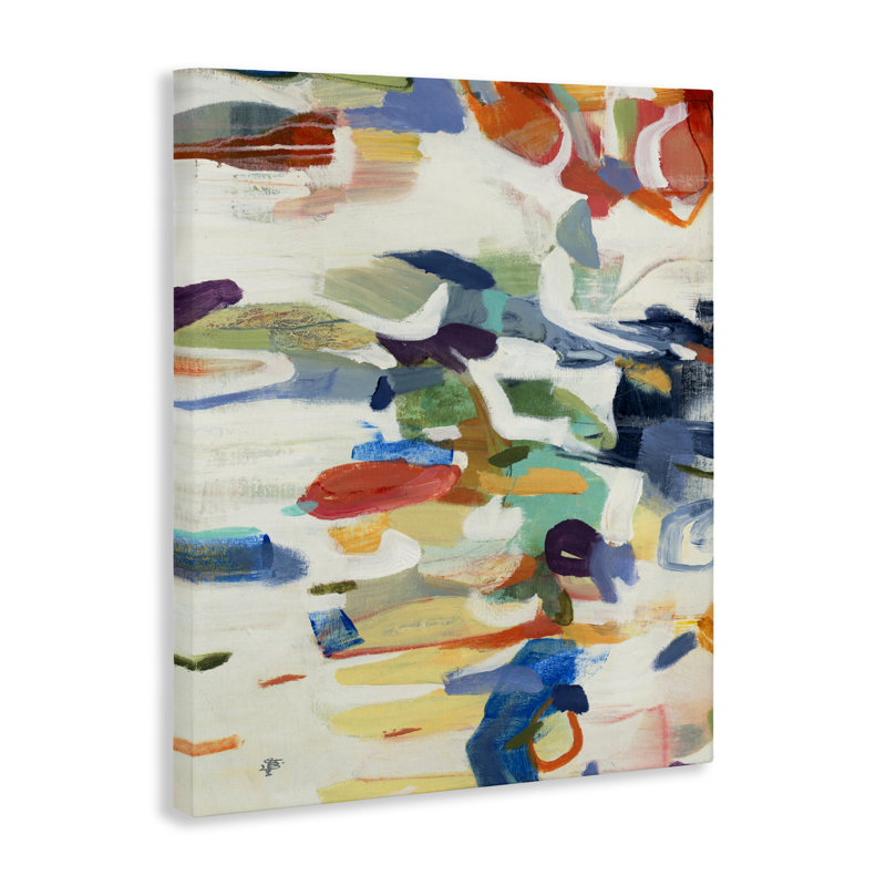 Toile abstraite à teinte primaire, design par Lisa Ridgers, H 20 po x l 16 po