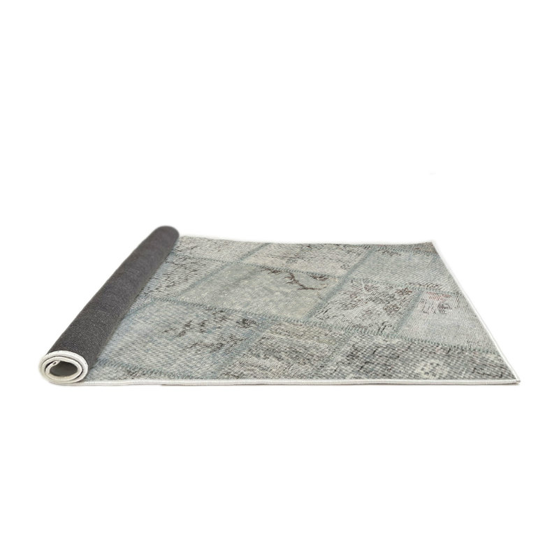 Tapis contemporain beige / gris, Rond 4 pi