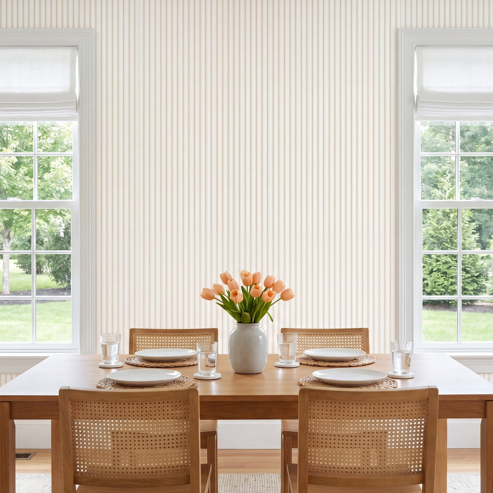 Smart Stripes 3 Wallpaper Roll, Beige/Ivory