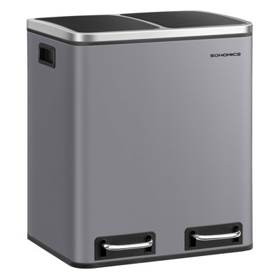Steel Step On Multi-Compartment Rubbish & Recycling Bin
