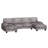 104.9" U-Shaped Sofa Couch With 4 Seats, Comfortable Modern Sectional Sofa With Double Chaises-2112746737