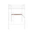 Lit superposé blanc métallique avec bureau et chambre polyvalente indispensable pour une vie confortable-1222983358