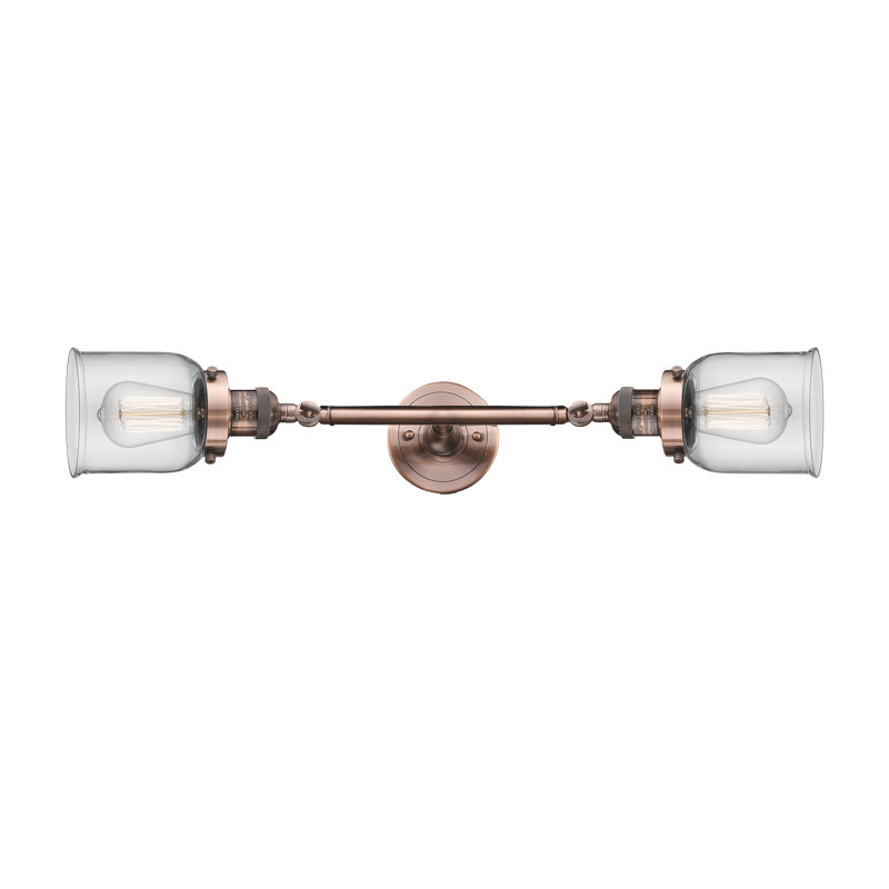 Latta 2 - Light Dimmable Vanity Light, LED, Antique Copper, Plated Smoked