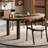 Light Walnut Curved Solid Wood Desk-108831424
