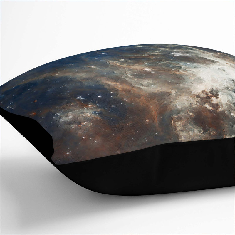 Universe Vol.35 Cushion with Filling, 55cm H x 55cm W x 20cm D, Black