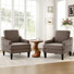 Ensemble de 2 fauteuils moelleux en chenille moelleux pour le salon