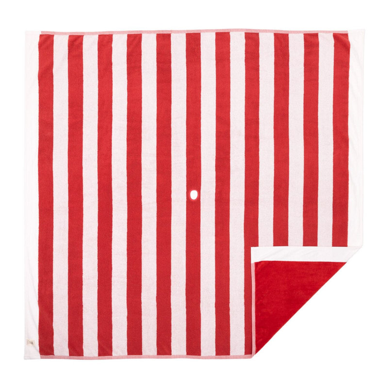 Couverture de plage, Rouge / Blanc