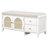 Shoe Storage Bench, Vintage Shoe Bench With Storage And Cushion, Shoe Bench With 2 Drawers And 2 Rattan Door-1062128073