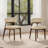 Mid Century Modern No Assembly Required Dining chairs,Solid Wood Dining Chairs with Faux Leather (Set of 2)-298209577