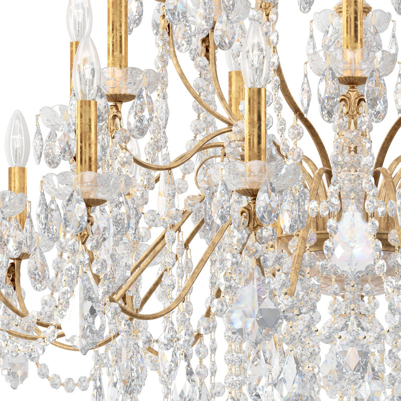 Century 28 - Light Glass Chandelier, French Gold