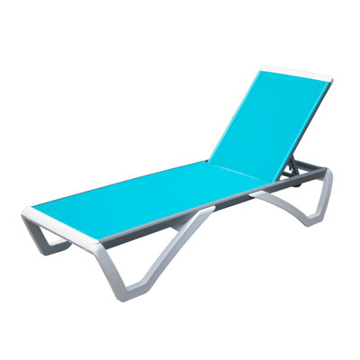 Outdoor Metal Chaise Lounge with Adjustable Positions by Ebern Designs