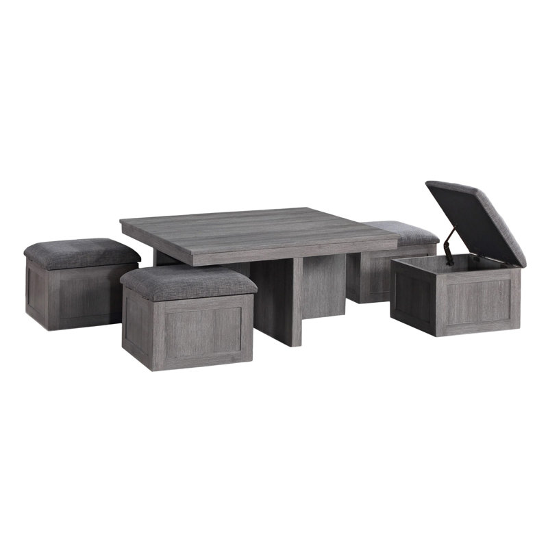 Fortescue Coffee Table, Distressed Gray