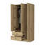 Armoire trois portes, deux tiroirs, tringle