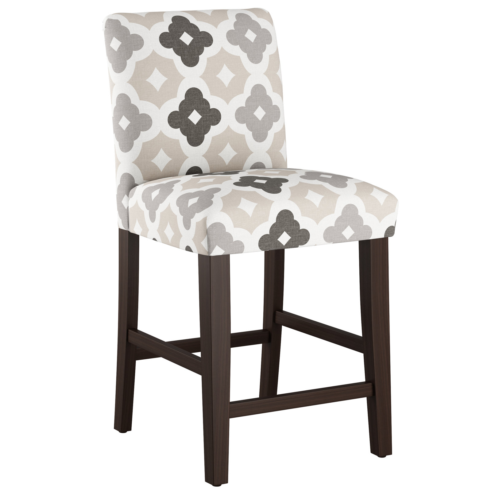 Sylva Bar and Counter Stool, Counter Stool (26” Seat Height), Sintra Taupe, Espresso