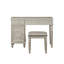 Ensemble de meuble-lavabo de chambre à coucher avec tabouret à tiroirs ouverts