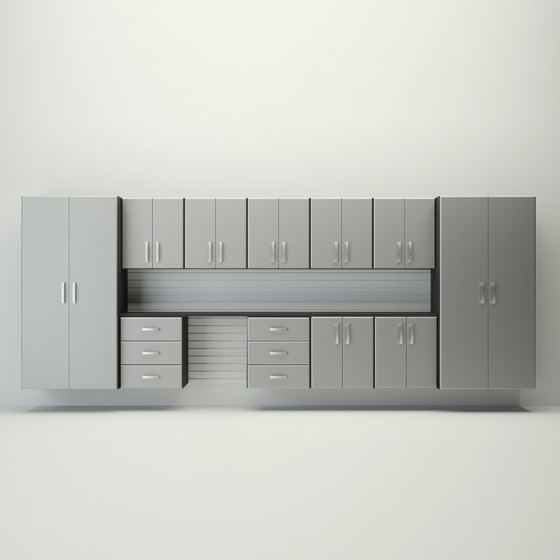 Jumbo 11 Piece Storage System, White/Silver