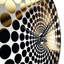 Horloge murale dorée et noire surréaliste I - Fractals-101234807